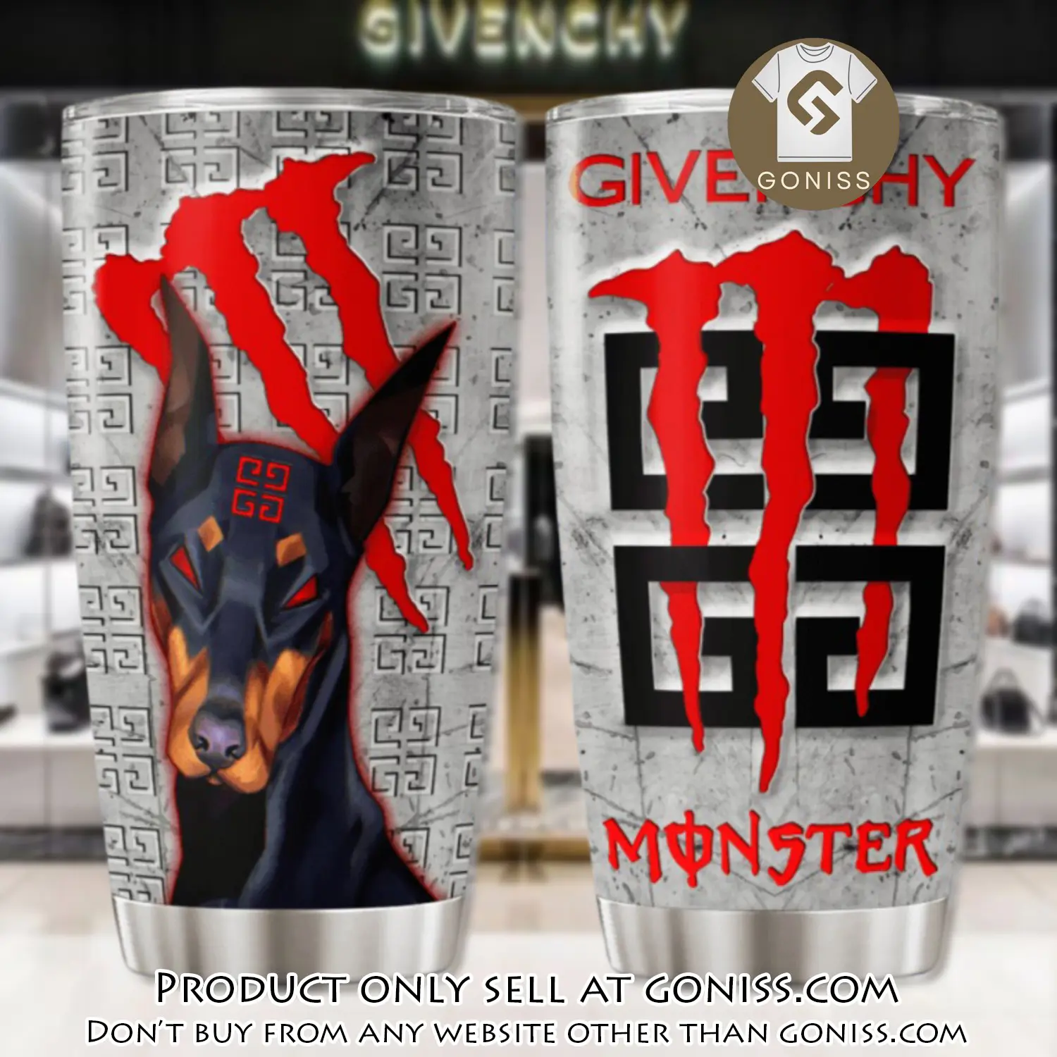 Givenchy monster stainless steel tumbler 20oz30oz gn0610582